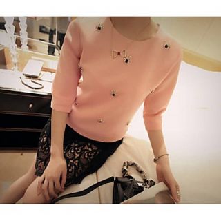 Yifanyi Womens Sweet Lace Patterned Sheath Casual T Shirt