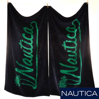 Nautica Palms Cotton Beach Towels (set Of 2)