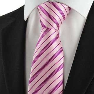 Tie New Striped Blue Pink Mens Tie Suits Necktie Party Wedding Holiday Gift