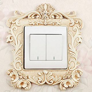 Luxury Palace Style White Light Switch Stickers