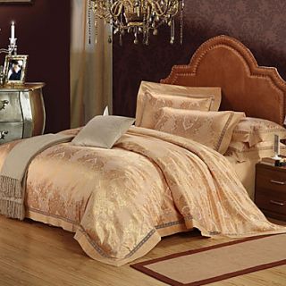 Mankedun Golden Camel Small Silk Jacquard 4 PCS Set Bedding