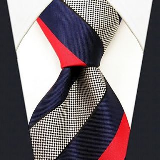 Mens Casual Multicolor Stripe Silk Necktie