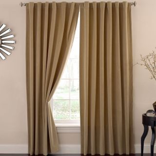 Absolute Zero Rod Pocket/Back Tab Blackout Home Theater Curtain, Cafe