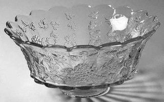 Westmoreland Paneled Grape Clear Punch Bowl   Stem #1881, Clear, Grape Design