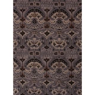 Hand tufted Transitional Gray Wool Rug (5 X 8)