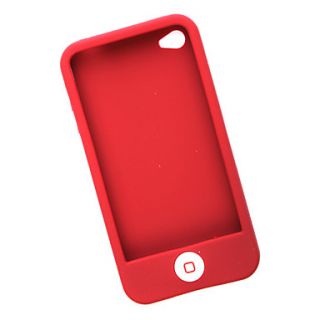 Protective Silicone Case for iPhone 4 (Red)