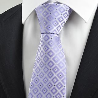 Tie New Violet Purple Gradient Checked Mens Tie Necktie Wedding Holiday Gift