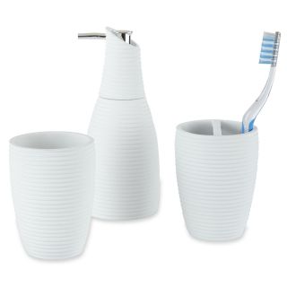 Forest 3 pc. Bath Accessory Set, White