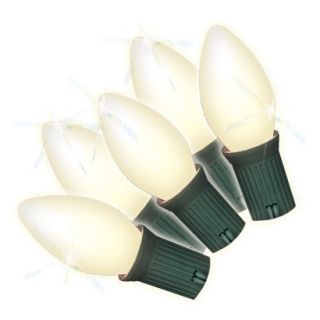 25ct Frosted White C7 Old Fashioned String Lights