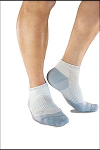 Sm White Mens Ankle Compression Socks