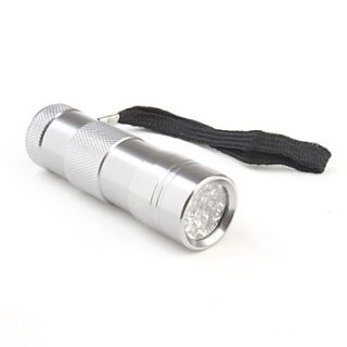 12 LED UV Flashlight Silver (3xAAA)