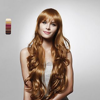 Capless Long High Quality Synthetic Curly Hair Wig Multiple Colors Available