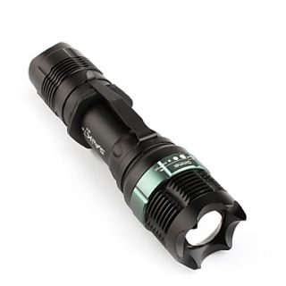 Saik SA 9 3 Mode Cree XR E Q5 LED Flashlight (3xAAA/1x18650, Black)