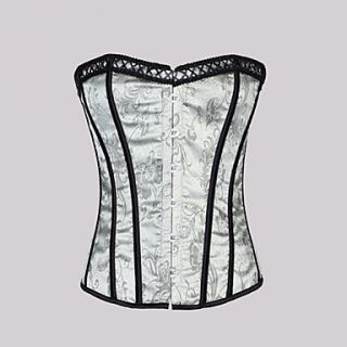 Damask Strapless Front Busk Closure Corsets Special Occasion Shapewear