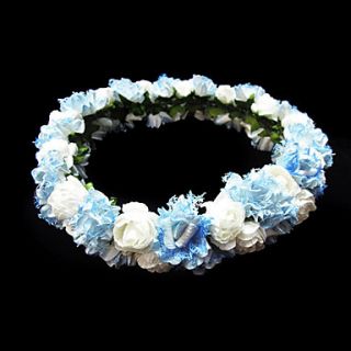 Lovely Paper/ Satin Flower Wedding Flower Girl Wreath/ Headpiece