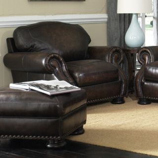 Simon Li Carlton Leather Armchair and Ottoman H039 10