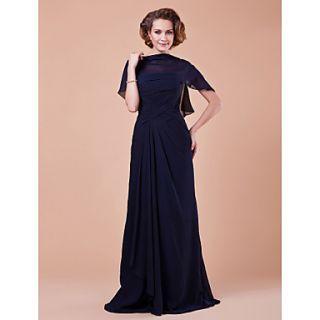 Sheath/Column Strapless Floor length Chiffon Mother Of The Bride Dress With A Wrap