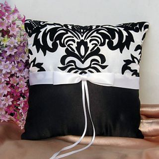 Damask Ring Pillow In Satin With Sash And Ribbons
