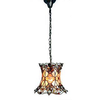 Artistic Tiffany Style Pendant Light with Floral Pattern