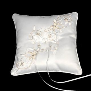 Fairy Tale Dreams Square Satin Wedding Ring Bearer Pillow