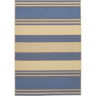 Five Seasons South Padre/ Blue cream Area Rug (86 X 13) (BlueSecondary colors CreamPattern StripeTip We recommend the use of a non skid pad to keep the rug in place on smooth surfaces.All rug sizes are approximate. Due to the difference of monitor colo