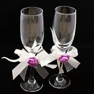 Rose Garden Wedding Toasting Glasses