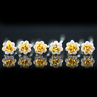 6 Gorgeous Rhinestones Wedding Bridal Pins/ Flowers More Colors Available