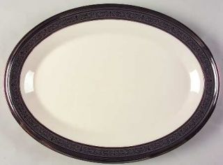 Lenox China Moonlight Mood 14 Oval Serving Platter, Fine China Dinnerware   Bla