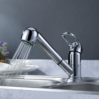 Sprinkle by Lightinthebox   Solid Brass Pull Out Kitchen Faucet (Chrome Finish)