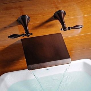 Oil rubbed Bronze Waterfall Widespread Bathtub Faucet