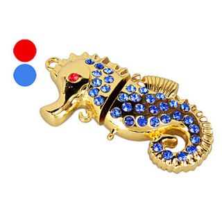 4GB Seahorse Style USB Flash Drive Necklace (Assorted Colors)