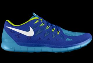 Nike Free 5.0 iD Custom (Wide) Mens Running Shoes   Blue