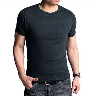 Basic Round Collar Short Sleeve T shirt