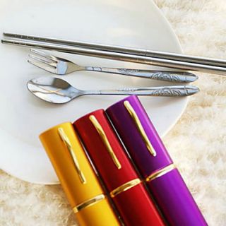 3 In 1 Travel Cutlery Set Favor (More Colors)