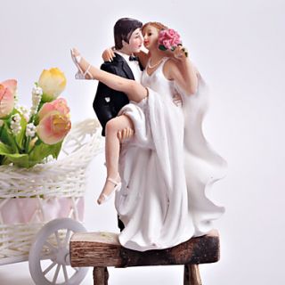 Crossing The Threshold Bride Groom Wedding Cake Topper