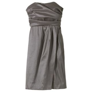 TEVOLIO Womens Plus Size Shantung Strapless Dress   Quartz Gray   28W