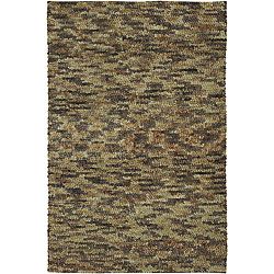 Hand woven Earthtone Collection Wool Rug (26 X 8) With Free Rug Pad (GreenPattern ShagMeasures 1 inch thickTip We recommend the use of a non skid pad to keep the rug in place on smooth surfaces.All rug sizes are approximate. Due to the difference of mon
