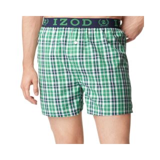 Izod Plaid Boxers, Shamrock, Mens