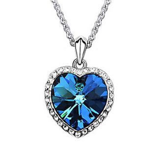 27mm x 17mm Blue Crystal Hight Quality Alloy Pendant
