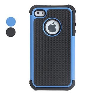 Protective Silicone Bumper and Plastic Case for iPhone 4 and 4S (Assorted Colors)