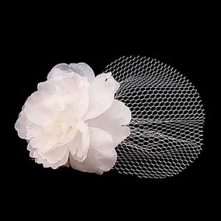 20cm x 12cm Gorgeous Tulle Wedding Bridal White Flower/ Corsage/ Headpiece