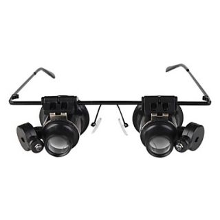 Glasses Type 20X Magnifier with White LED Light