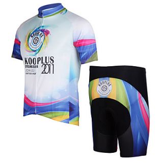 100% Polyester and Quick Dry Mens Cycling Short Suits (Rainbow)