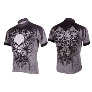 Kooplus Mens Short Sleeve Clcying Jersey (Spider Skulls)