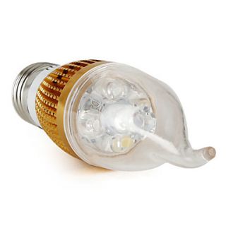 E27 4 LED 4W 360LM White LED Candle Bulbs (85 265V)