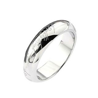 Titanium Steel Bright Silver Ring