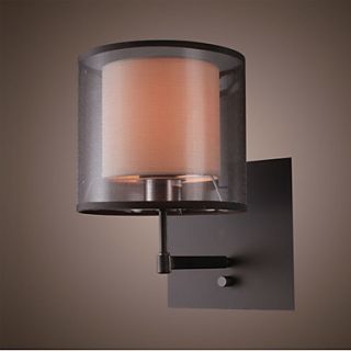 Wall Light with 1 Light in Black Shade