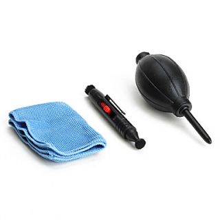 3 in 1 Camera Lens Cleaning Kit Dust Pen Cloth for DSLR Camcorder