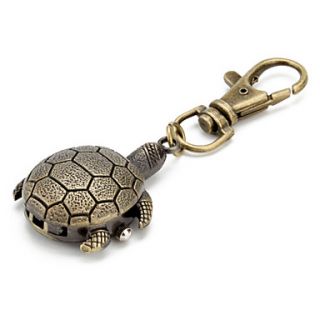 Unisex Alloy Analog Quartz Keychain Watch with Tortoise (Bronze)