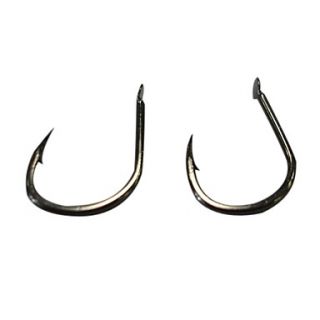 Flat Carbon Steel Fishhook with Curved Point (30 Piece Pack)